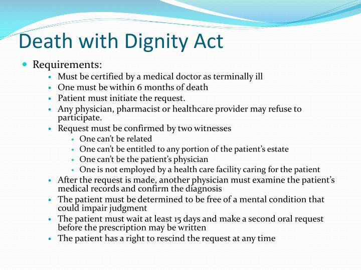 The Death With Dignity Act